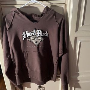 Vintage Hard rock cafe hoodie from Foxwoods. Size large Color Brown